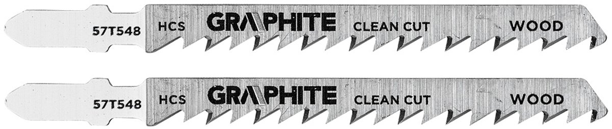 Graphite 57T548 Serie - Zaagblad voor Decoupeerzaag - 6 TPI - HCS - T-type Bevestiging