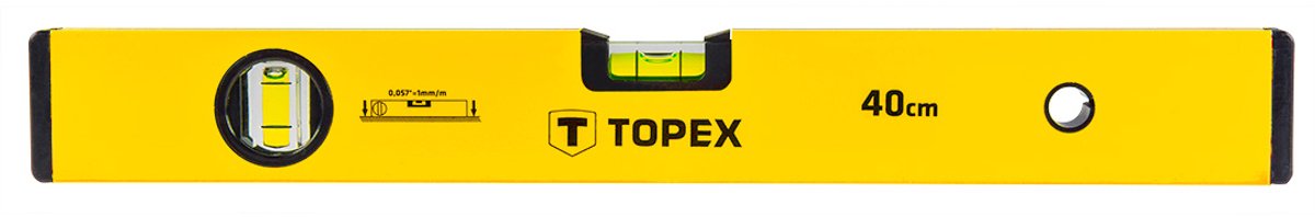 Topex 500 Serie - Aluminium Waterpas - 40 cm - 2 Libellen