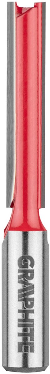 GRAPHITE Serie - Lange Twee-snijdende Vingerfrees - 10 x 50 mm - HM - Schacht 12 mm