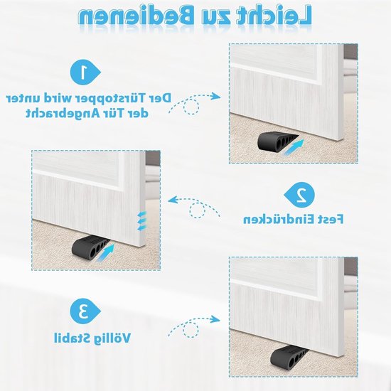 Duurzame en Antislip Deurstopper van Rubber voor Binnen en Buiten, Geschikt voor Alle Oppervlakken, Ideaal voor Thuis, School en Kantoor — afbeelding 4