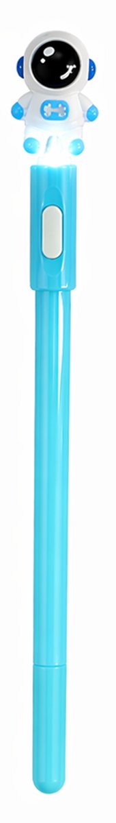 Astronaut Pen Blauw - Lichtgevende Ruimtevaart Gadget - Space Traktatie voor Kinderen