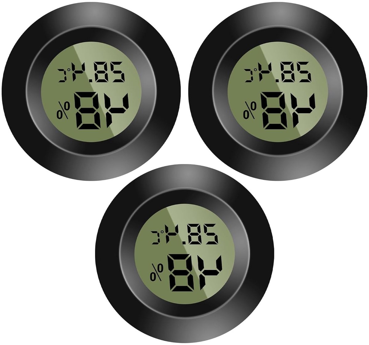 3 Stuks Mini Digitale Binnen Thermometer Hygrometer met LCD Scherm