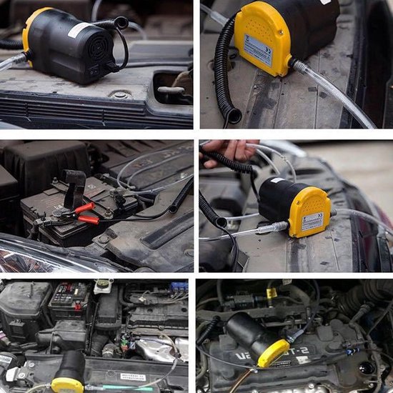 Krachtige 12V elektrische olieafzuigpomp voor auto, motor en vrachtwagen - ideaal voor brandstof en olie afzuigen met buizen en accessoires van Merkloos — afbeelding 4