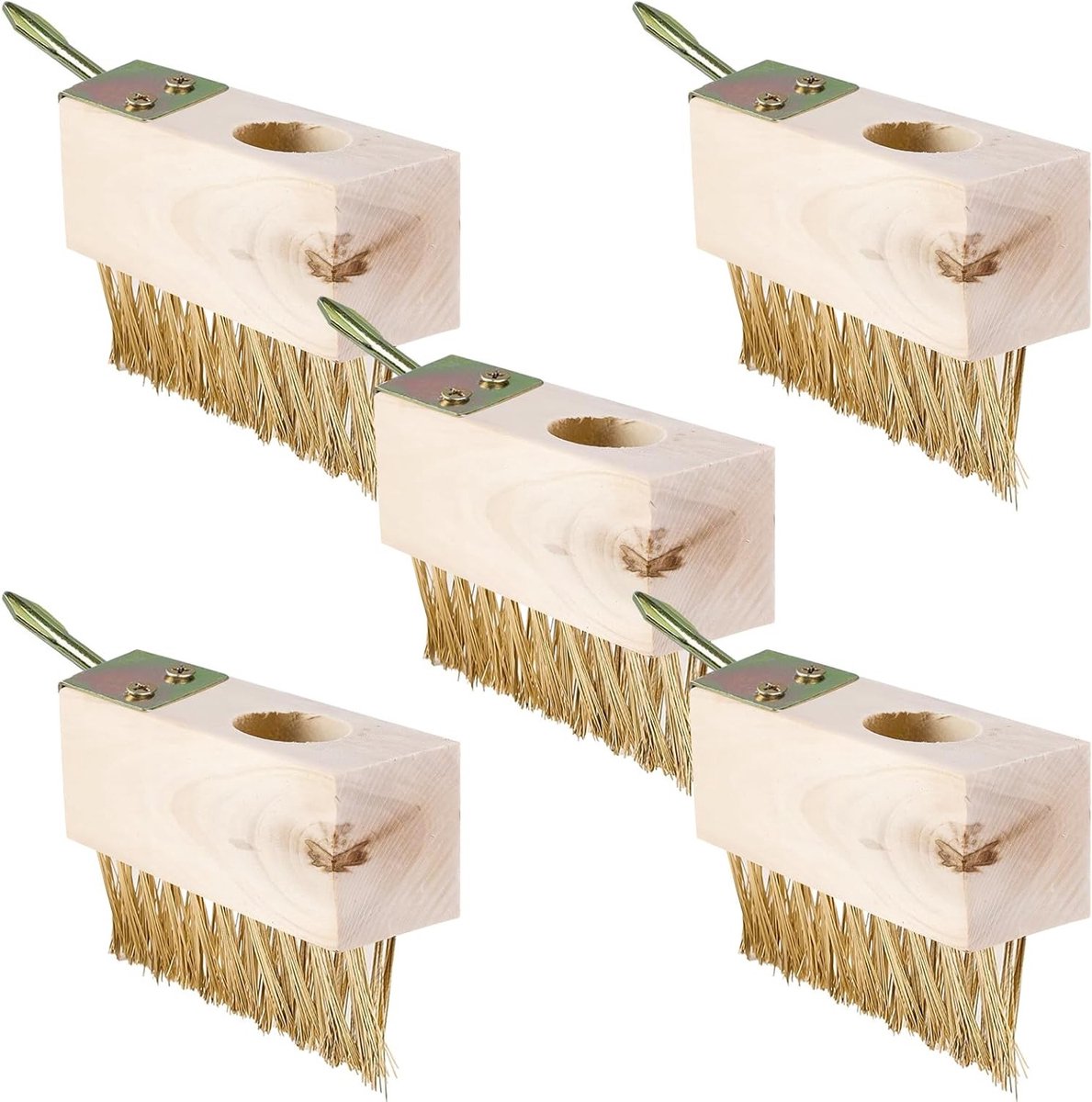 5 stuks voegenborstels voor het verwijderen van onkruid en mos, ideaal voor smalle en brede voegen, stalen borstels voor effectieve reiniging