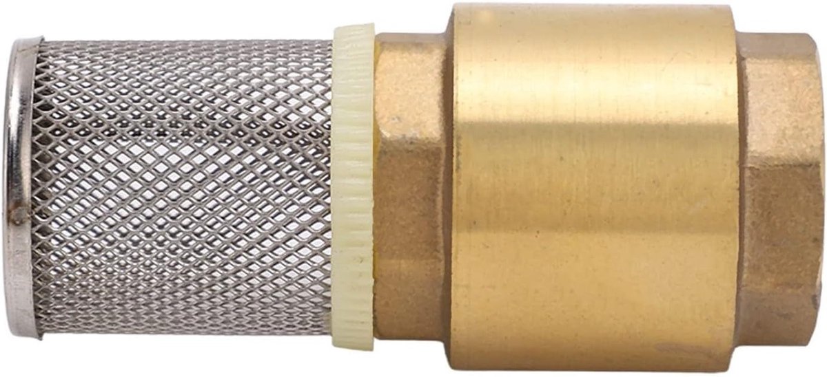 Messing Terugslagklep voor Water en Olie, Eenvoudige Installatie en Duurzame Fitting met Filter voor Huishoudelijk Gebruik