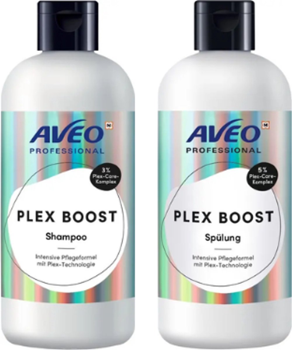 Aveo Professional Plex Boost Haarverzorging Set - Shampoo & Conditioner | 2x 250 ml - Met Plex-Technologie | Herstel & Versterking