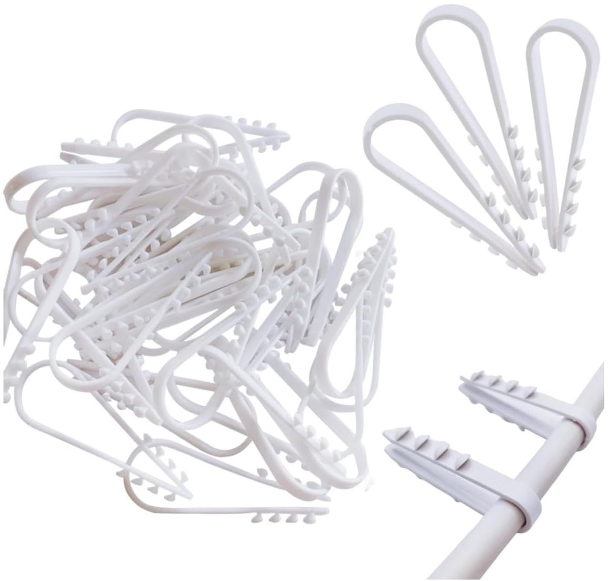 Kabelclips voor ronde kabels, U-vormige nylon plugklemmen, elektrische wandclips, 100 stuks, ideaal voor ethernet en kabelbeheer, geschikt voor spanningsbereik 5-10 mm