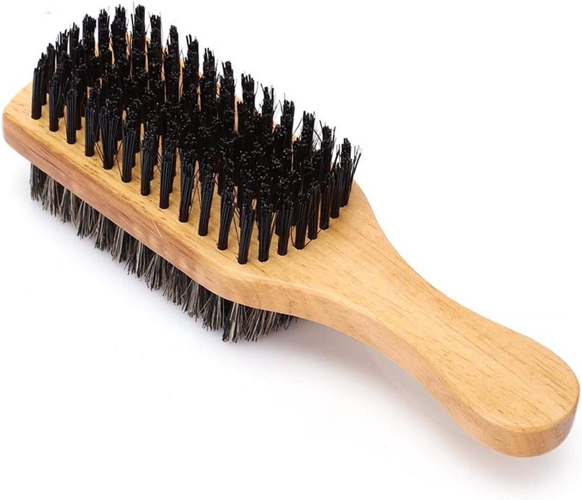 Dubbelzijdige Baardborstel voor Baardverzorging met Nylonen Borstels en Haren - Perfect voor Stijl en Onderhoud