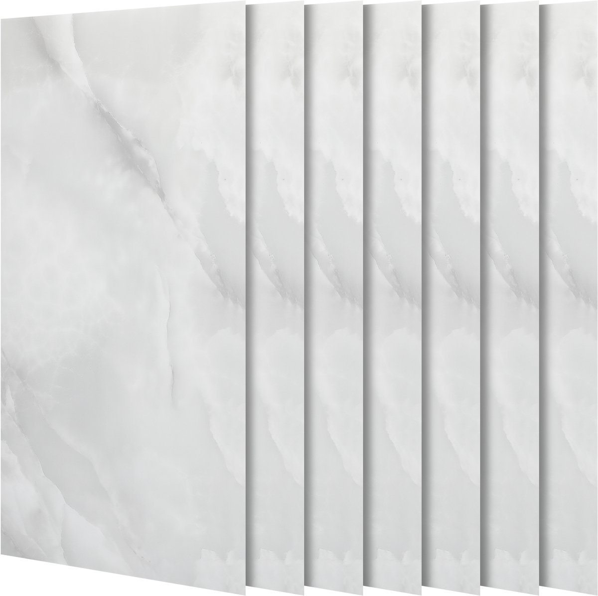 40 Stuks Zelfklevende Keukensplashboard Tegels 30x60 cm - Ook voor Badkamer & Woondecoratie | Echte Tegel Look zonder Breekwerk,Grijs