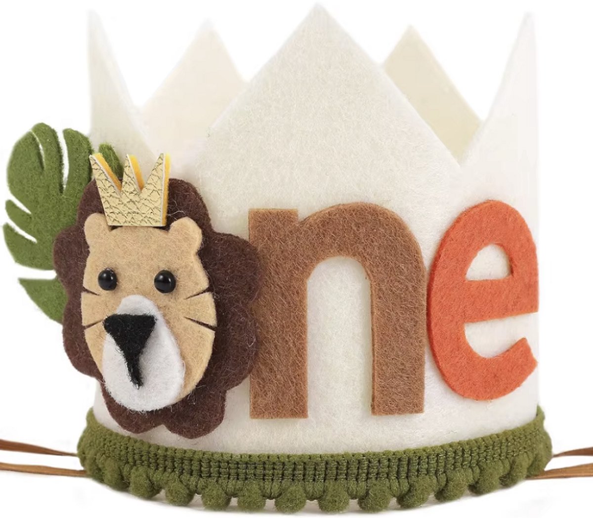 Verjaardag Feest Muts - 1 Jaar - Thema: Jungle / Dieren - Birthday - Verjaardag Hoedje - Jongens & Meisjes - Baby 1 Jaar - Cakesmash - Verjaardag Outfit - Feestversiering - Verjaardag Feestmuts / Feesthoed - Fotoshoot Een Jaar - Eerste Verjaardag