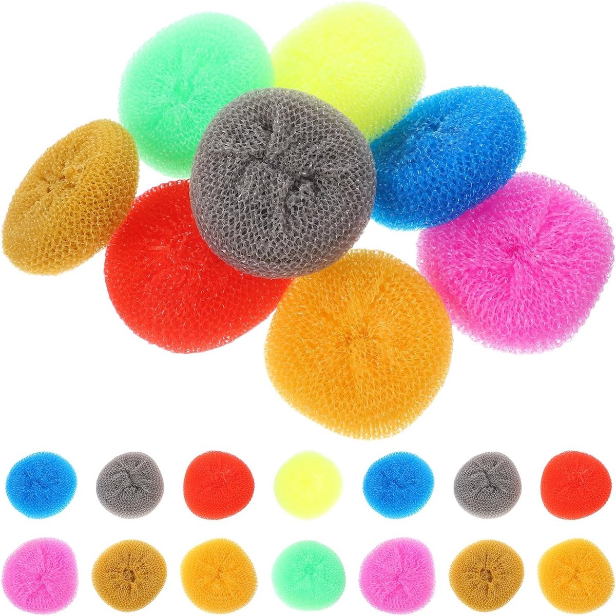 Pack van 30 Plastic Pannenreinigers - Spons, Keuken, Afwas, Schuurdoeken, Krabbers en Vaatdoeken voor Effectieve Schoonmaak