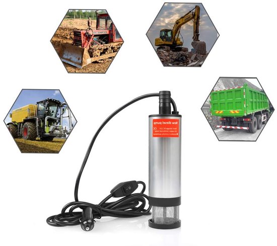 Submersibele Pomp voor Auto en Boot - 12V Brandstof- en Wateroverdrachtspomp met Rookfilter en Verwijderbaar Filternet, Roestvrijstalen Constructie van Merkloos — afbeelding 5