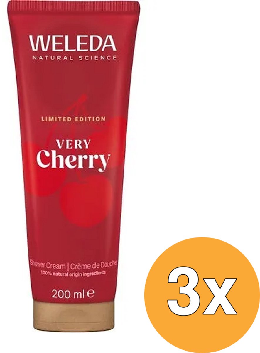 3x Weleda Shower Cream Limited Edition Very Cherry (200 ml)