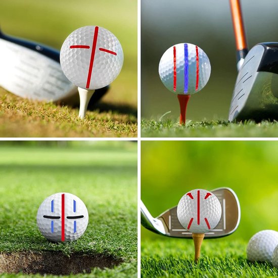 Golfbal Liner Template Set met 4 Invoegen en Highlighters voor Nauwkeurige Uitlijning en Markeren van Golfballen, Inclusief Accessoires — afbeelding 5
