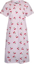 GAUBERT® Essential Dames Nachthemd Korte Mouw - Premium Gekamd Katoen - Kersjes - Roze - Maat L - GB-6820