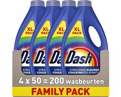 Dash Waskracht Vloeibaar Wasmiddel - Briljante Kleuren - 4 x 50 Wasbeurten