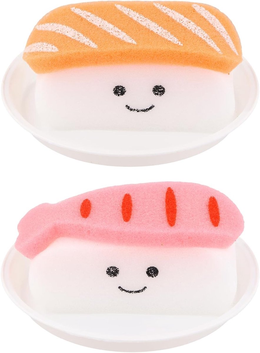 Set van 2 Schattige Baby Bad Sponsen in Cartoonvorm, Zachte Bad Spons voor Kinderen, Ideaal voor Baby Douche en Badtijd