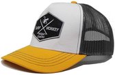 Surf Monkey - Casquette Trucker - 5 Panneaux - Taille Unique - Snapback - Gris-jaune
