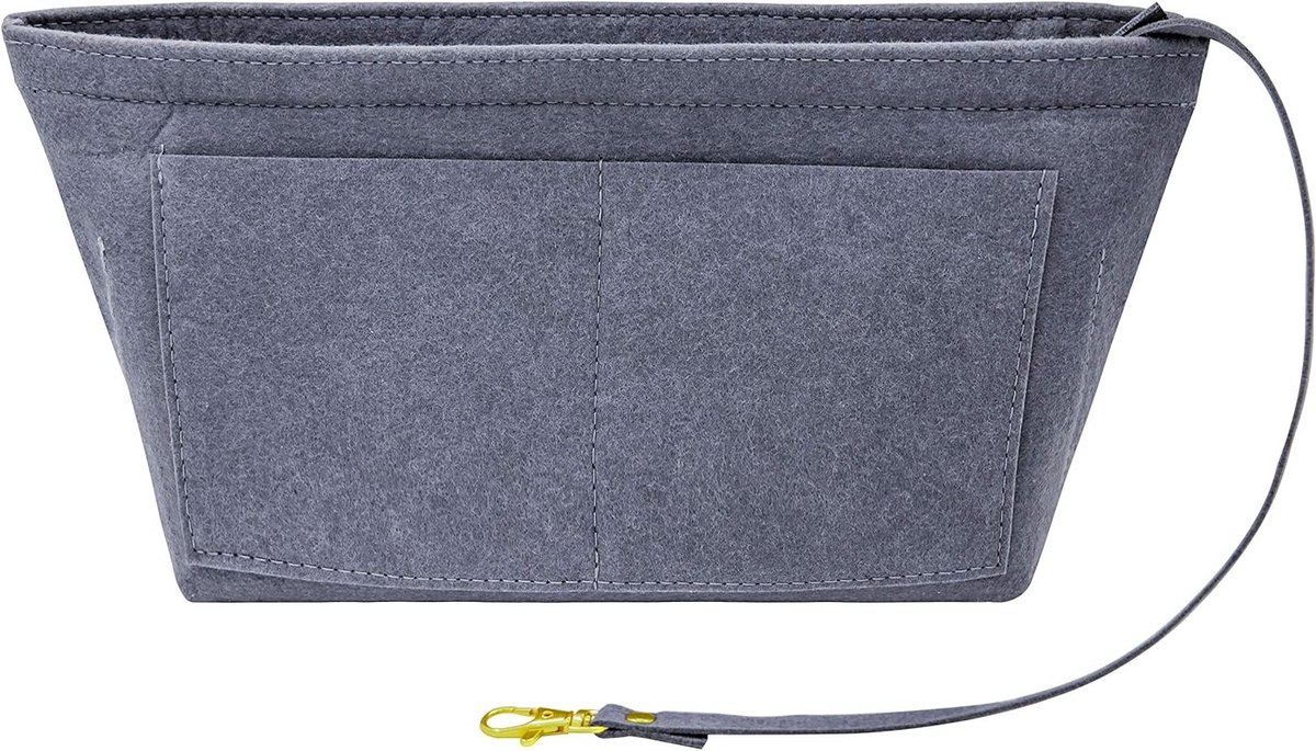 Handtas Organizer met Handvat, Diverse Compartimenten voor Tas en Make-up, Kleur: Rookgrijs, Grootte XL, Ideaal voor Reizen en Dagelijks Gebruik