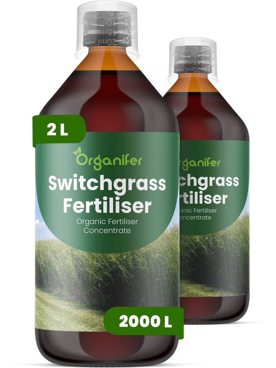 Vloeibare Meststof Voor Switchgrass 2X1 L Voor 2000 L - Npk 2-1-8 - Verbetert Stengelsterkte En Een Opgaande Groeivorm - Verhoogt En Weerbaarheid - Compatibel Met Gemengde Aanplant Van Warmseizoengrassen - Organifer