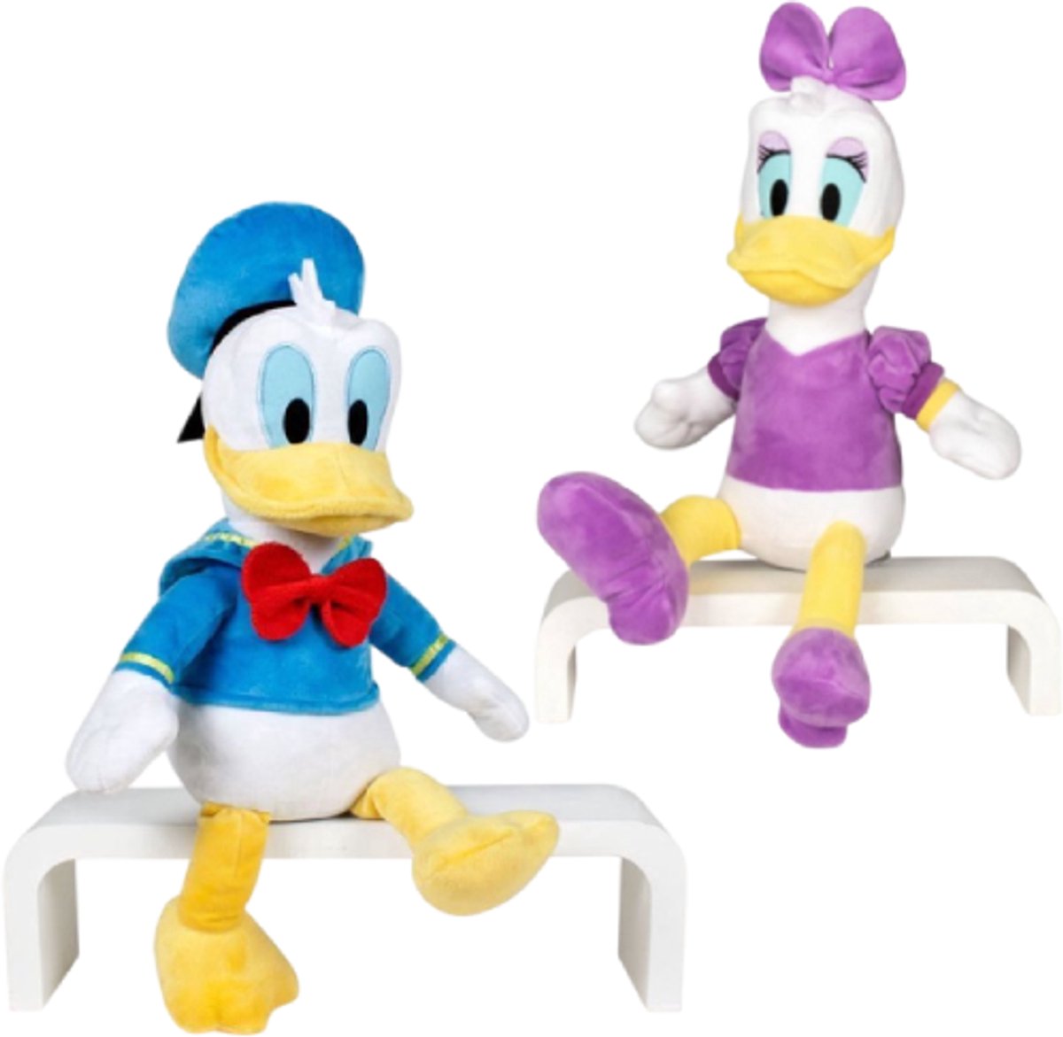 Donald Duck en Daisy Duck Disney Pluche Knuffel met Geluid 32 cm - Speelgoed Knuffels voor Kinderen - Katrien, Mickey Mouse, Goofy, Pluto