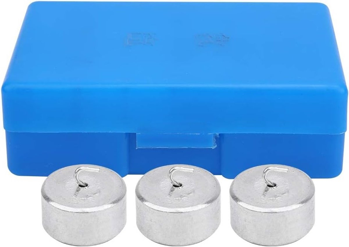 10 stuks metalen 50g gewicht - hefboomprincipe fysiek experimenteel leermiddel - haken en ring .