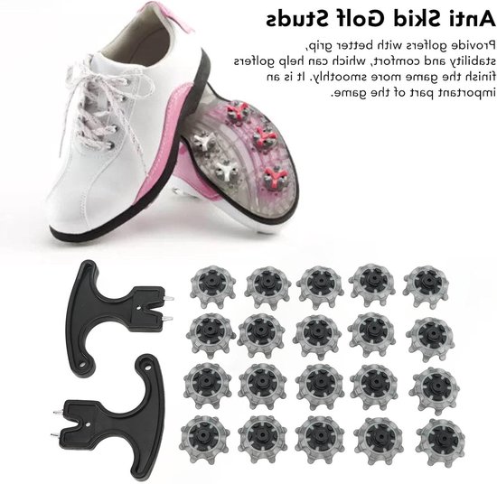 Dailygoods- Golfnoppen 20 Stuks - Antislip - Vervanging Golfspikes - TPU - Schokabsorberend - Duurzaam - Eenvoudig Te Vervangen van Dailygoods — afbeelding 2