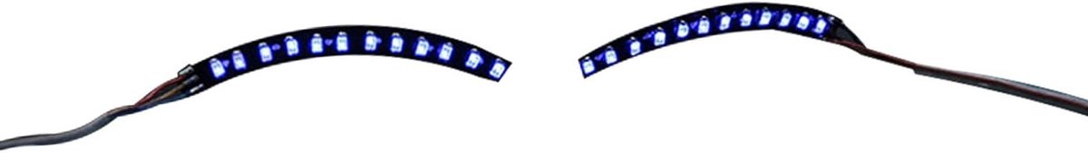 Luminous LED Wimpers voor Feestjes en Nachtclubs - Stijlvolle en Betrouwbare Nepp wimpers van Kunstvezel met 3 cm Lengte (Blauw)