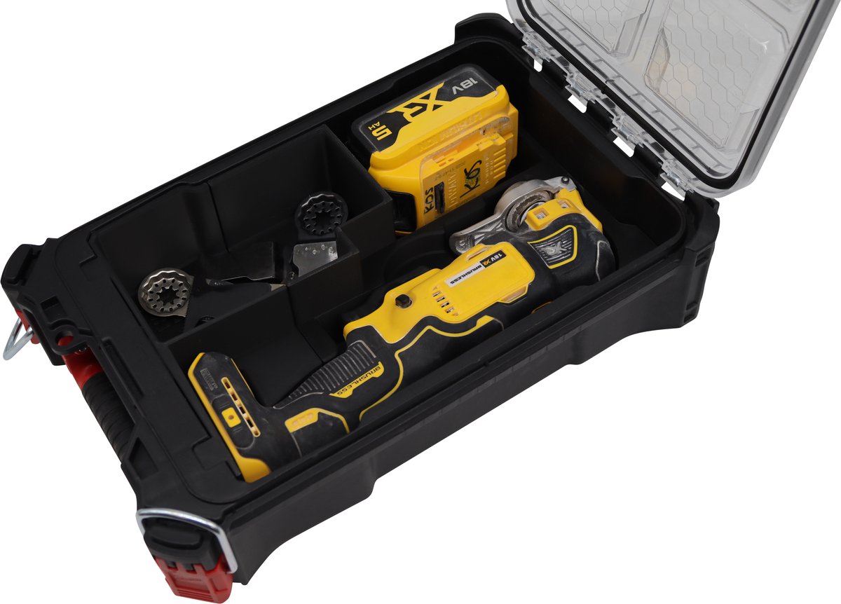 Milwaukee Packout Compact inzet voor 18V XR Brushless Multitool (DeWalt) – 3D geprint | Gereedschapsinzet op maat | Fysiek product voor Gereedschapskist