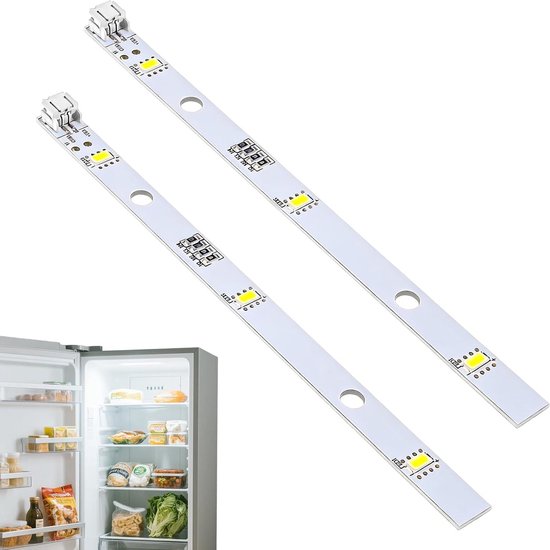 Reserve koelkastlamp LED, 2 stuks E349766 MDDZ-162A voor Gorenje, Hisense en Kenwood, energiezuinige verlichting voor koelkasten, DC12V 2W lichtstrip
