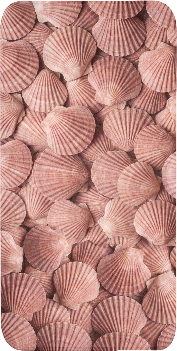 Badmat 60x120 cm - Antislip - Schelpen - Patroon - Roze - Badmatten voor badkamer - Badkamermat - Douchemat - Badkamer mat