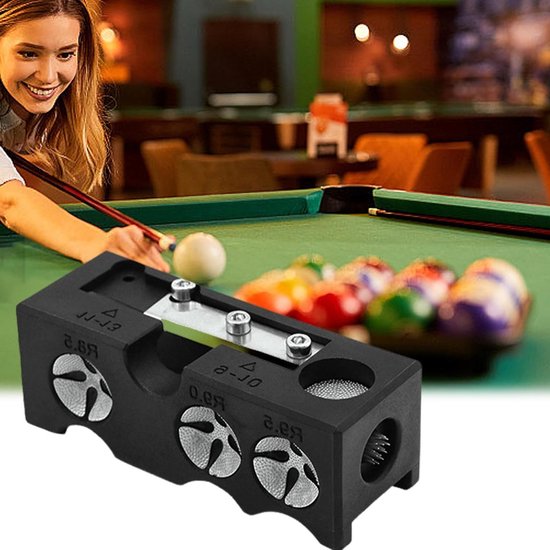 Allecta- Reparatie Tool voor Biljart Cues - Onderhoud - Multifunctioneel - Accessoires - Reparatie Onderdelen - Stick 11-in-1 - Cue Tip Shaper - Biljart - Club Reinigen - Reparateurs - Stick Onderhoud en Reparaties - Geschikt voor Biljartkeus - Zwart van Allecta — afbeelding 4