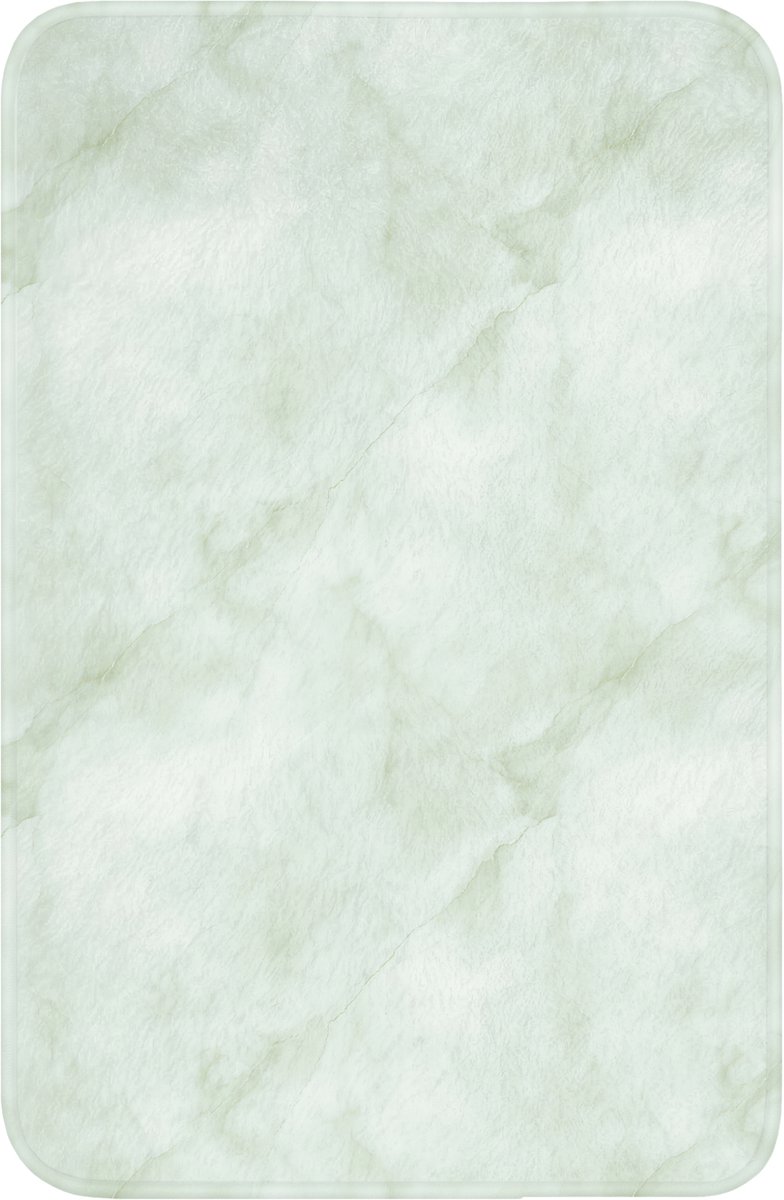 WC mat 40x60 cm - Antislip - Groen - Marmer - Vloeiende aders - Toiletmat - Vloermat - Dou