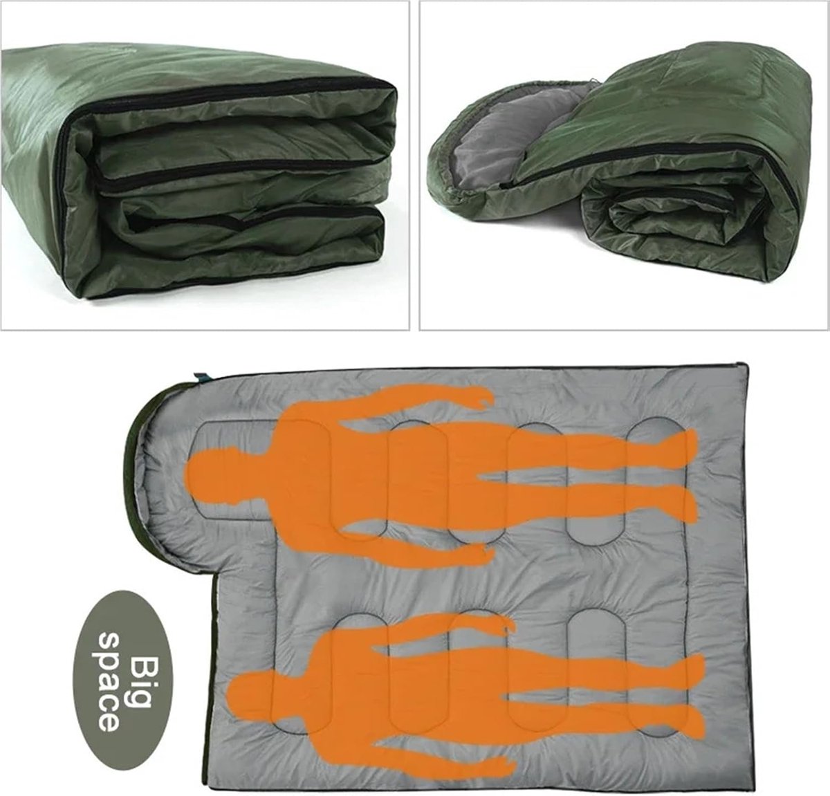Camping Slaapzak - Outdoor Slaapzak - Kamperen en Hiken - Lichtgewicht Ontwerp - One Size - Blauw