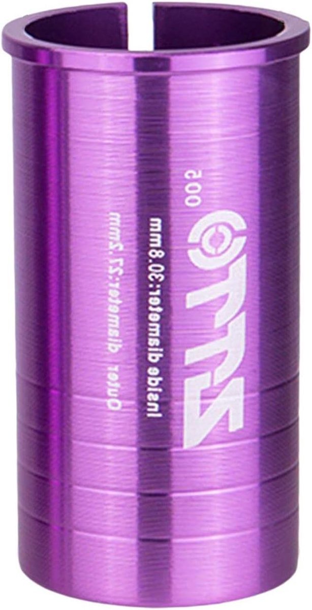 Zadelpen Adapter - Converteren Mouw - Fiets Aanpassen - Duurzaam Aluminium - 60mm Lengte - Paars