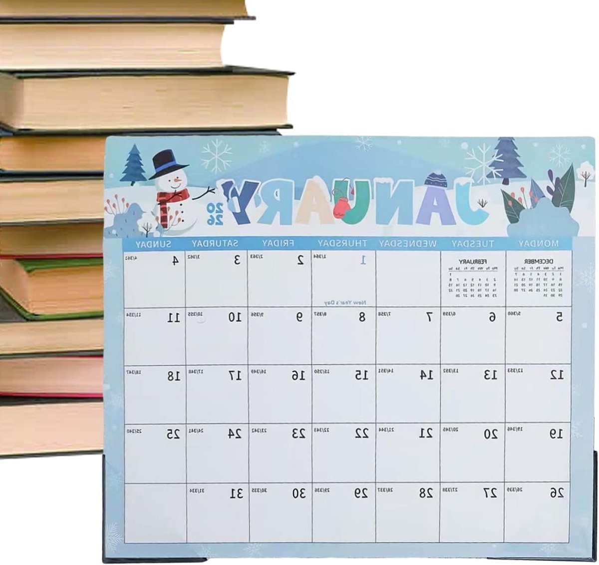 Koelkastkalender 2026-2027 - Magnetische planner - Familie organiseren - 18 maanden planning - 33 x 29 cm - Wit