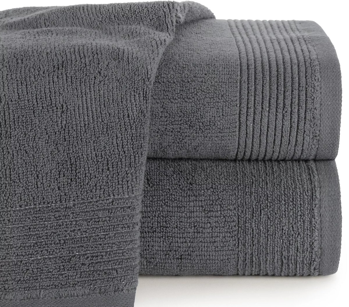 Luxe Badhanddoek LARI 70x140cm Staalgrijs 500g/m² met Borduursel