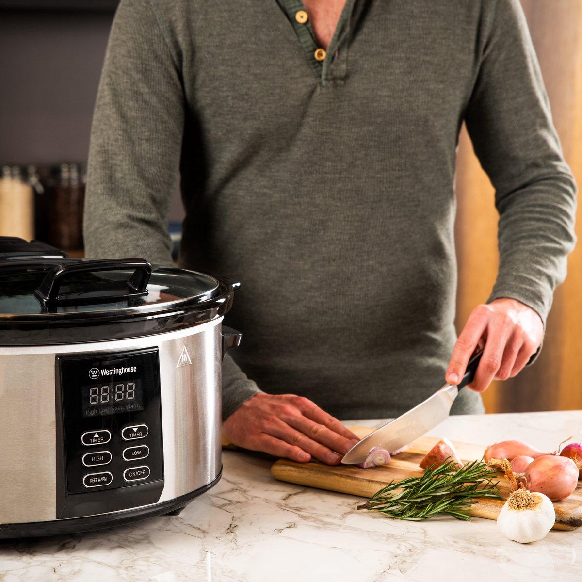 Westinghouse Slowcooker 6,5L RVS met Warmhoudfunctie - afbeelding 2