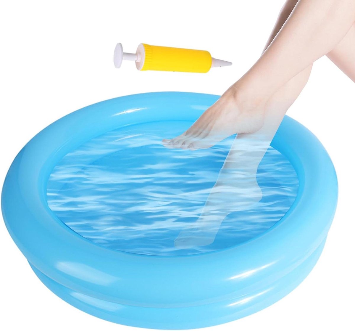Opblaasbaar voetenbad - Draagbaar bad - Ontspannend bad - Hoogwaardig PVC - 236 inch - Blauw