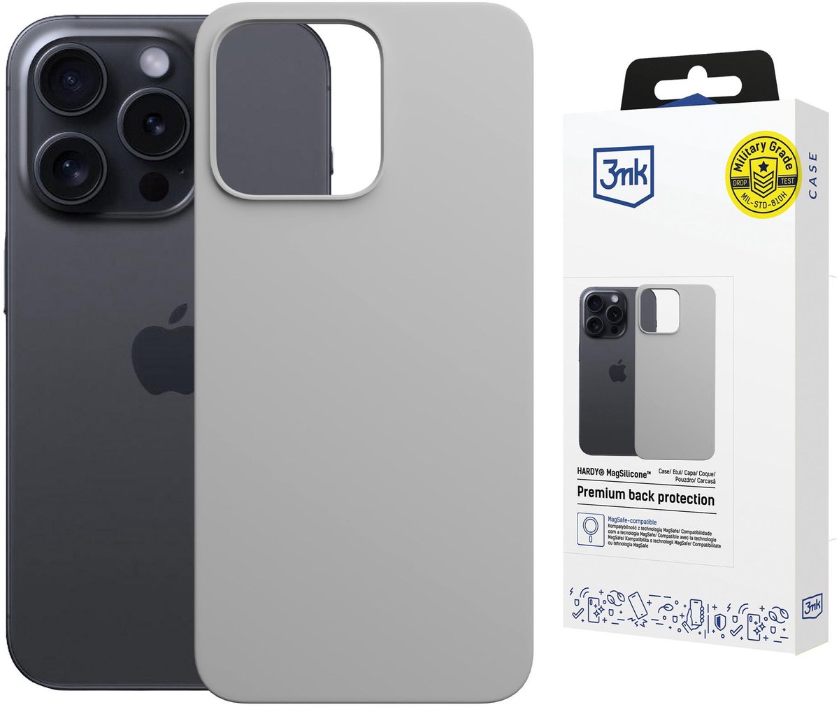 3Mk Hardy Magsilicone Beschermhoes Voor Iphone 16 Pro Max Met Magsafe-Systeem