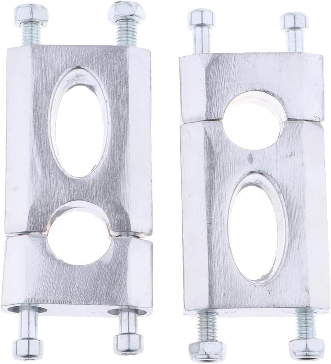 Stuur Verhogers - Motor Riser - Rijcomfort Verbeteren - CNC Aluminium Constructie - 22mm Universeel - Zilver