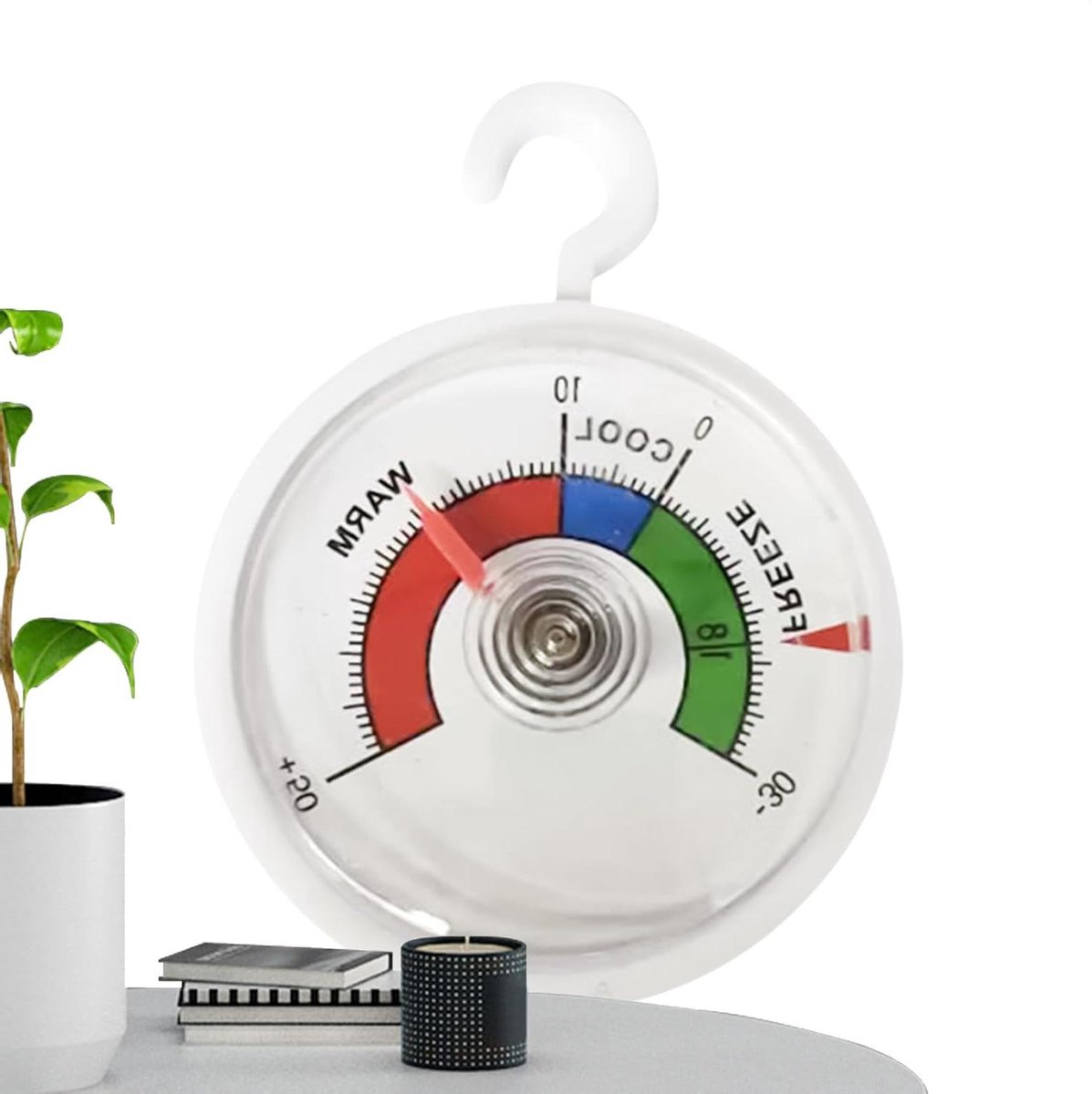 Hangende thermometer - Temperatuurmeter - Temperatuur bewaken - Analoge weergave - 7 x 52 cm - Wit