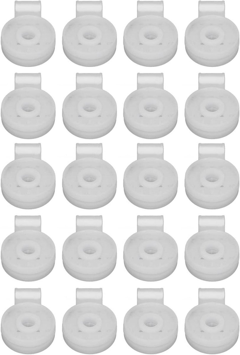 Doekklemmen - Schaduwdoek klemmen - Kas Bevestigen - Dubbele Gesp - 20 stuks - Wit