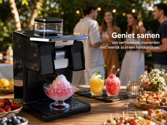 Jurrys IJsmachine - IJsmaker - Snowflakemachine - IJsbereider - IJsapparaat - 8 Standen - Hoge capaciteit - Automatisch - Zwart van Jurrys — afbeelding 2