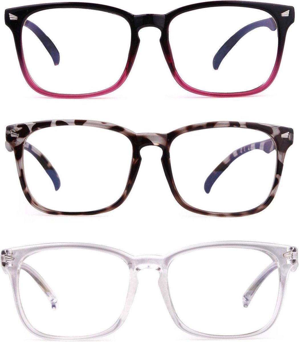 Blauwlichtfilter Bril - Computer Bril - Scherm Tijd - Beschermt Tegen Blauw Licht - Unisex Maat - Transparant