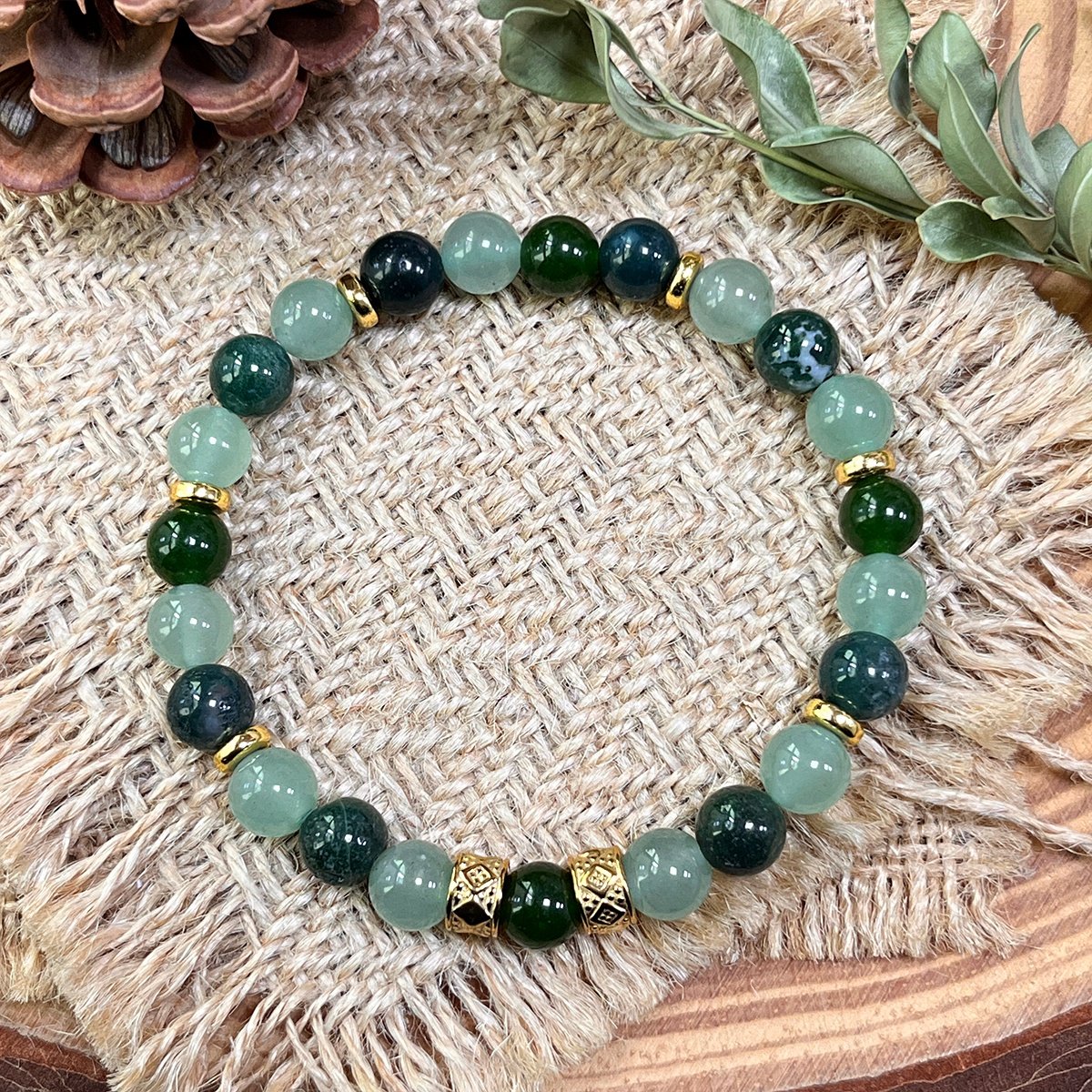 TERRA VII - NUSARAYA - Armband Edelstenen - Hutan Zamrud - 21 cm