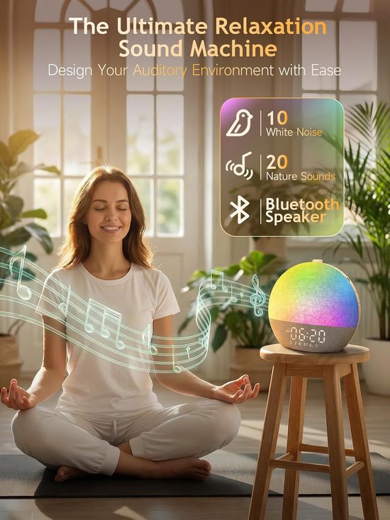 Licht Wekker Wake Up Light- Digitale Wekker met Lamp - Slaaphulp met USB Aansluiting - Nachtlamp — afbeelding 3