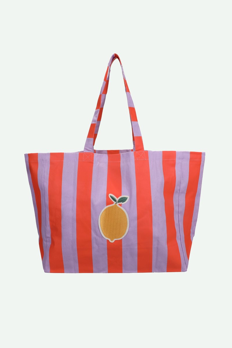 Sticky Lemon - shopper - lemon tree - kampvuur oranje + dauw lila