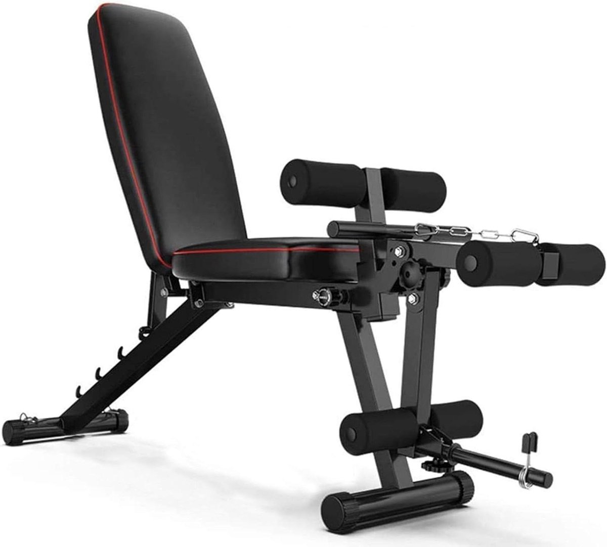 Verstelbare Trainingsbank - Fitness Bank - Kracht Training - Multifunctioneel Ontwerp - 440 Lbs Capaciteit - Zwart