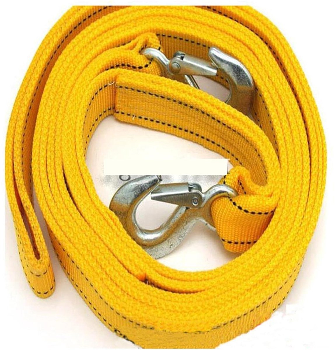 Sleepkabel - Trekband Lier - Voertuigen Berging - Fluorescerende Kleur - 4 Meter 5 Ton - Geel